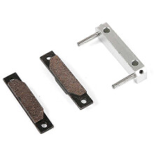 Conjunto de bloco de freio de metal CNC confiável para caminhão RC Rovan Km Baja 5b 5t 5b 5sc 1/5, peças de brinquedos, prata