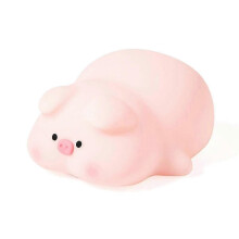 Lampe de chevet Cochon en silicone léger et résistant, avec 3 niveaux d'intensité et minuterie de 30 minutes.