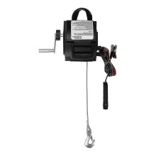 Betrouwbare 300W 12V 6000LBS elektrische lier met kabelbediening en handbediening voor het trekken van boten, vrachtwagens, auto's en trailers.