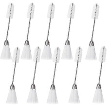 Lot de 10 brosses de nettoyage robustes à 2 embouts pour machine à coudre, accessoires de nettoyage en nylon et acier inoxydable pour clavier