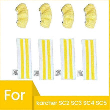 8 stuks stoommopkussens voor Karcher SC2 SC3 SC4 SC5 stoomreiniger, microvezel mopdoekset, vervangingsset P-editie 0868