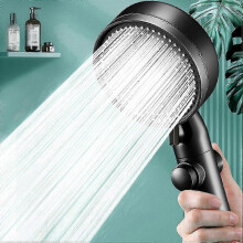 5939 Hogedrukdouchekop met handdouche, volledige lichaamsdekking, krachtige regenstraal, stevig waterontharderfilter, 5 straalstanden