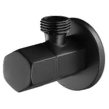 Durable Black Shut-Off Valve Angle Faucet, Solid Brass Diverter Valve for Shower Head Coupler