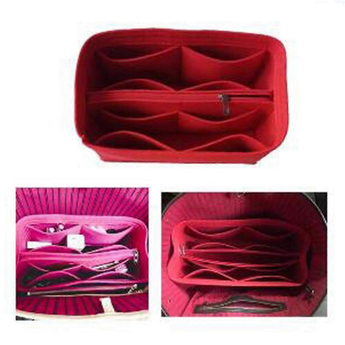 Reliable Large Capacity Makeup Sack Felt Folding and Disassembling Storage Bag-22*11*13-Pink 1