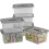 Kit of 6 Clear Plastic Storage Boxes with Lids, Small Storage Box 1