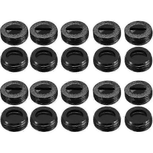 Motor Brush Shield Caps - 13mm O.D., 7mm I.D., 5mm Thickness, Plastic Universal Thread Black