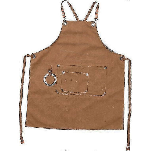 Canvas Apron for Adults, Work Tool Apron for Men, Lightweight Brown