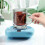 Caneca de café USB com pires para mexer automaticamente e resfriamento rápido, ideal para casa, escritório e veículos. 3