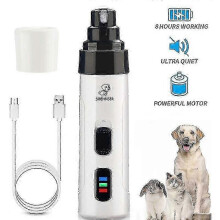 Aparador de unhas elétrico silencioso para cães e gatos com carregamento USB indolor.
