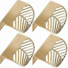 4 Pcs Durable Leaf Shape Cabinet Pulls Gold Brass Kitchen Furniture Handles Copper Door Drawer Pulls