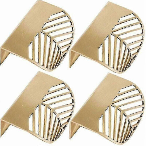 4 Pcs Durable Leaf Shape Cabinet Pulls Gold Brass Kitchen Furniture Handles Copper Door Drawer Pulls