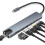 Hub robusto 8 em 1 Tipo-C para USB 3.0, USB-C, HDMI, LAN, RJ45, SD e TF para MacBook e laptops. 1