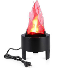 Betrouwbare Halloween-decoratie, kerstversiering voor thuis, 3D nepvlamlamp van ABS (VS/EU), vuureffect, zwarte LED-zaklamp, lichtgewicht, voor thuis