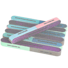 12 Packs 7 Way Nail File and Buffer Block Professional Nail Buffering Files 7 Steps Washable Emery Boards for Acrylic Nails