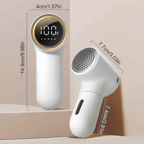 Removedor de fiapos de tecido 2025, com visor LED, recarregável via USB. 2