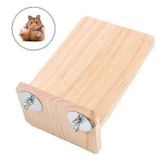 Brinquedo de Hamster de Madeira Exclusivo com Plataforma de Mola