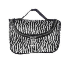 Spoľahlivá módna zebra vzorovaná dámska make-up taška pre ženy prenosná kozmetická toaletná taška kabelka cestovný úložný organizér