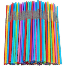 200Pcs Colorful Plastic Long Soft Straws Xi