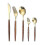 Wooden Handle Tableware 304 Stainless Steel Non-Deformable 5-Piece Kit Table Knife Fork Spoon 3