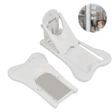 Verrous de sécurité pour armoires et tiroirs, verrou de porte coulissante (2 pièces, blanc)