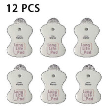 12 stuks duurzame / 6 paar reserve-elektrodekussens voor Omron-massageapparaten, lange levensduur.