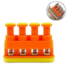 Treinador de dedos ajustável e eficiente, dispositivo de treinamento manual para guitarra e trompete.