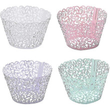 Décoration de gâteau en dentelle blanche crème fiable, 40 pièces