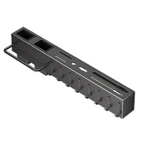 Supporto per coltelli da parete, 50 cm, multifunzione, con 8 ganci, montaggio a parete senza foratura, in acciaio inossidabile.