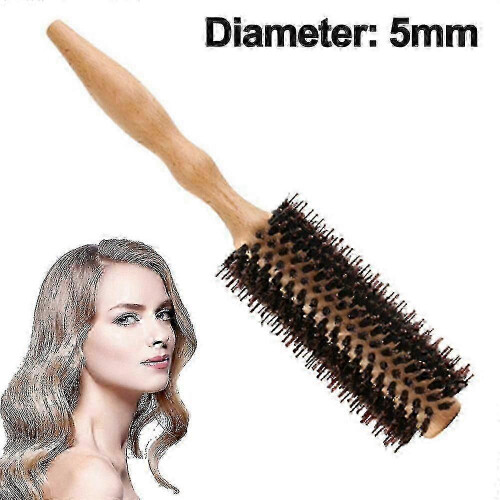 Escova redonda para secar cabelo com cerdas naturais. 1