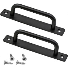 Zuverlässiger 2-Türgriff, robuster Scheunentürgriff, Schiebetürgriff, Drucktürgriffe mit Rückplatte, Möbel aus Aluminiumlegierung