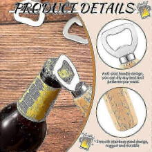 20 pezzi Apribottiglie in acciaio inox per barman, apribottiglie in legno per birra