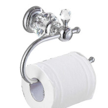 Luotettava Crystal-sarjan messinkinen wc-paperirullan pidike kiillotettu kromi - hyvä