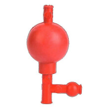 Laboratoriumpipet met rubberen zuigbal, veilige kwantitatieve pipetbal met 3 openingen, rood.