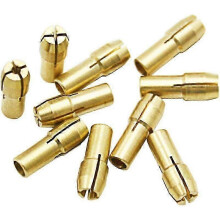 Conjunto de 10 pinças de latão para mandril de furadeira, 0,5-3,2 mm, para acessórios rotativos Dremel, haste de 4,3 mm.
