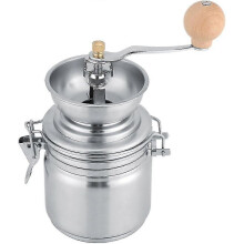 Moulin à café manuel durable pour épices, noix et herbes, en acier inoxydable, épaisseur réglable, manivelle (1 pièce) (1 pièce)