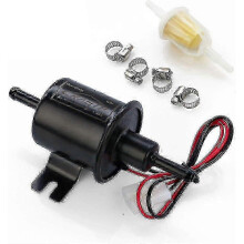 Bomba de Combustível 12V, Bomba Elétrica de Combustível HEP-02A em Linha de Alta Pressão 3-6 Psi com Rosca para Diesel e Gasolina, Preta