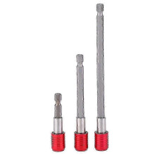 Support de vis efficace en acier inoxydable rouge, tige hexagonale de 1 ou 4 pouces, longueur 60/100/150 mm, pour tournevis électrique, 3 pièces