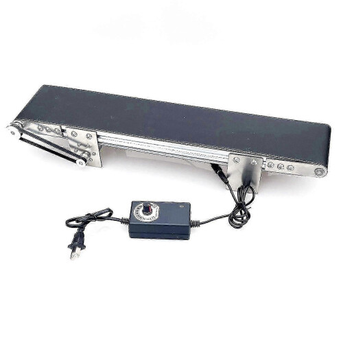 Metal Desktop Conveyor Strap Small Assembly Line Electrical Conveyor AC100-240V