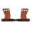 2Pcs Gymnastics Palm Protector Imitation Leather Three Fingers Hand Grip for Pull Up Weight Lifting Training Brown 2