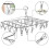 Clothes Drying Rack, 52 Clips Stainless Steel Laundry Drying Rack Folding Hanger 4