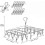 Clothes Drying Rack, 52 Clips Stainless Steel Laundry Drying Rack Folding Hanger 2