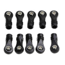 Conjunto de 10 peças de juntas esféricas de ligação com terminais de haste M4 em plástico para automodelo RC Crawler 1/10 Axial SCx10 II 90046 YY