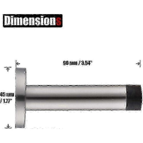 Door Stopper, 2-Pack 304 Stainless Steel 1mm Thickened with Wall Protective Mute Buffer 1