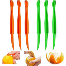 6-teiliger Orangenschäler, Orangenschäler-Werkzeug, Zitronenschäler aus Kunststoff
