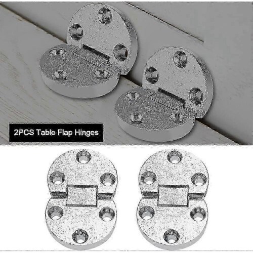 2 Pcs Sturdy Flap Hinges, Sewing Machine Table Recessed Hinge Self Supporting Flip Hinge Screw Folding Flap