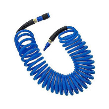 Betrouwbare polyurethaan luchtslang van 1 of 4 inch x 25 inch met bochtbegrenzers en 1/4 inch NPT mannelijke koppelingen - Koppeling Q