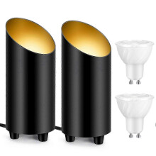 2-Pack Indoor Uplighting with GU10 Bulbs and Foot Switch