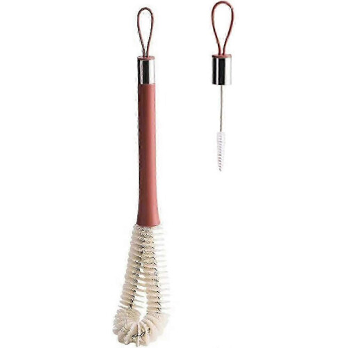 Long Bottle Brush, Multifunctional Kitchen Cleaning Tool, Kettle Kombucha Decanter Thermos, Red