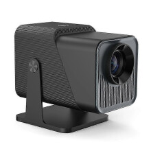 Projetor 720p para Android 11, Wi-Fi, Bluetooth 5.2, giratório em 180, com tela de 220 polegadas e alto-falantes integrados.