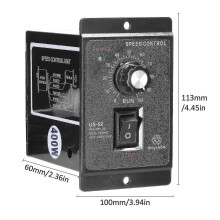 Elektronische traploze snelheidsregeling voor een eenfasige asynchrone motor met wisselstroom